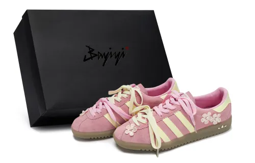 Adidas Originals Bermuda Low top Skateboard Shoes Unisex Beige Pink Yellow