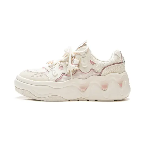 Li Ning x Disney Cheese 3.0 Low top Skateboard Shoes Women's Beige Pink