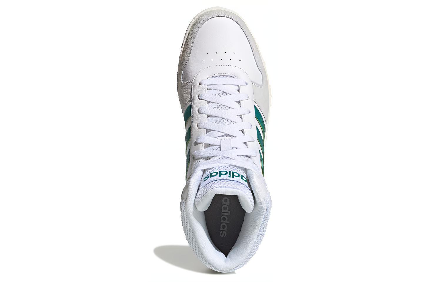 Мужские кеды adidas neo Hoops 2.0 MID (бело-зеленый) — фото 4