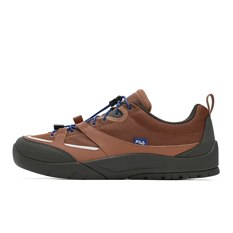 FILA CAMLIFE Mountain Crossing Shoes Abrasion Resistant Breathable Low top Skateboard Shoes Men's Brown White