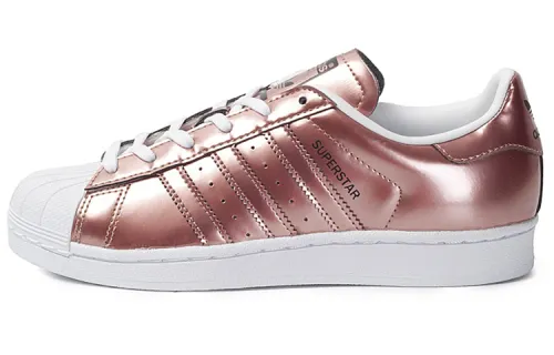Adidas Originals Superstar Collection Skateboard Shoes Women's Low Top Rose Gold
