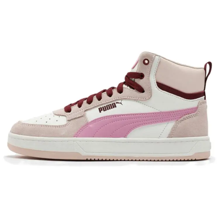 PUMA Caven 2.0 Mid top Skateboard Shoes Unisex White Pink