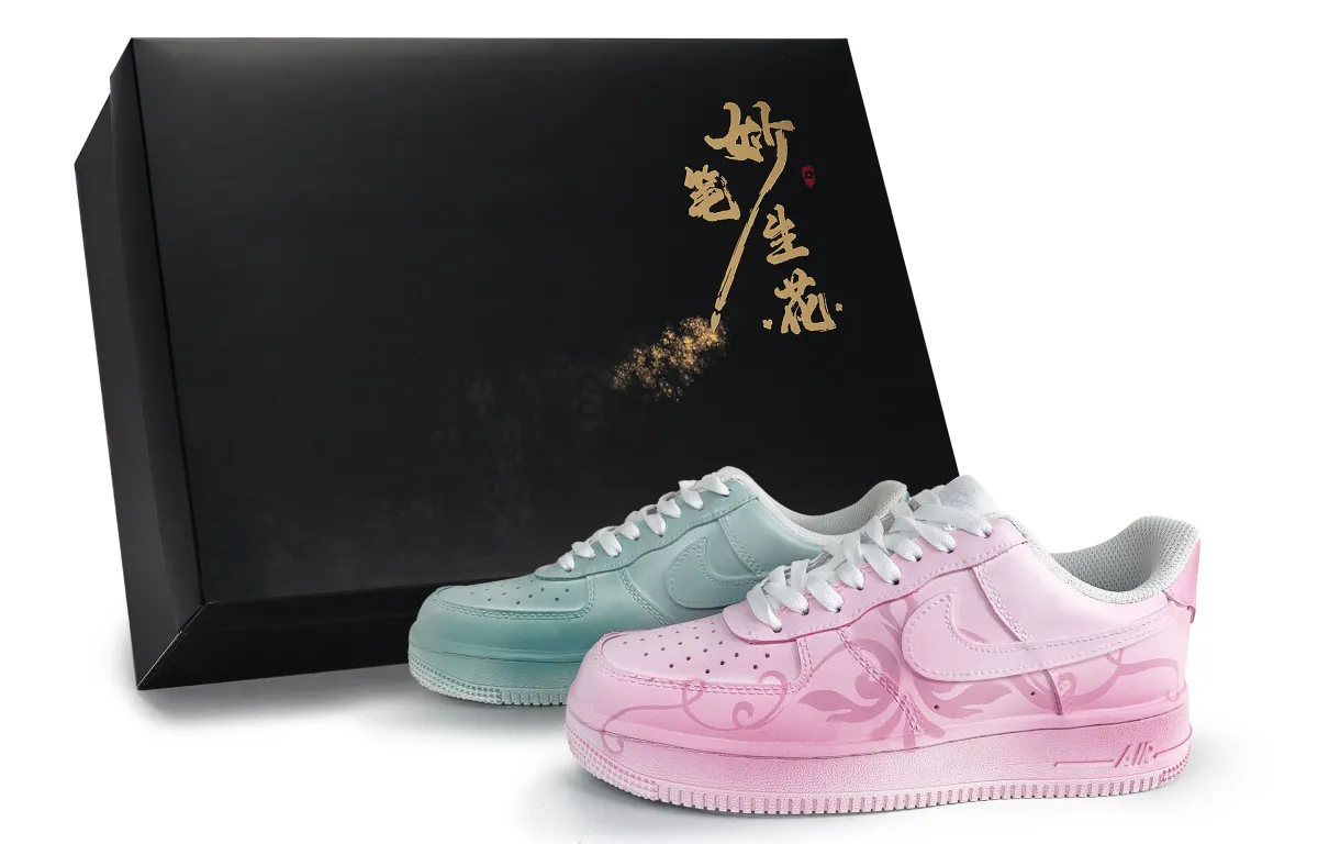 Nike Air Force 1 Skateboard Shoes Unisex Low Top Pink/Green