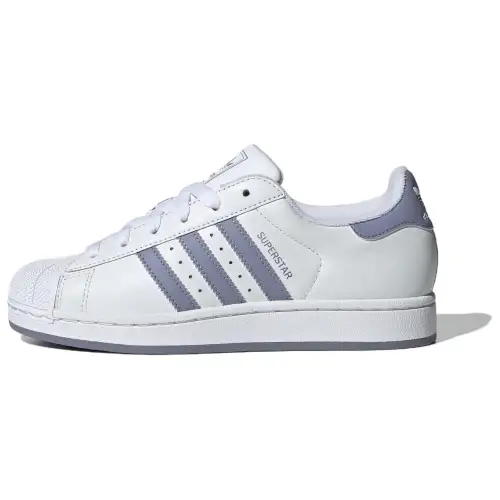 Adidas Originals Superstar 2 Abrasion Resistant Low top Skateboard Shoes Women's White Purple