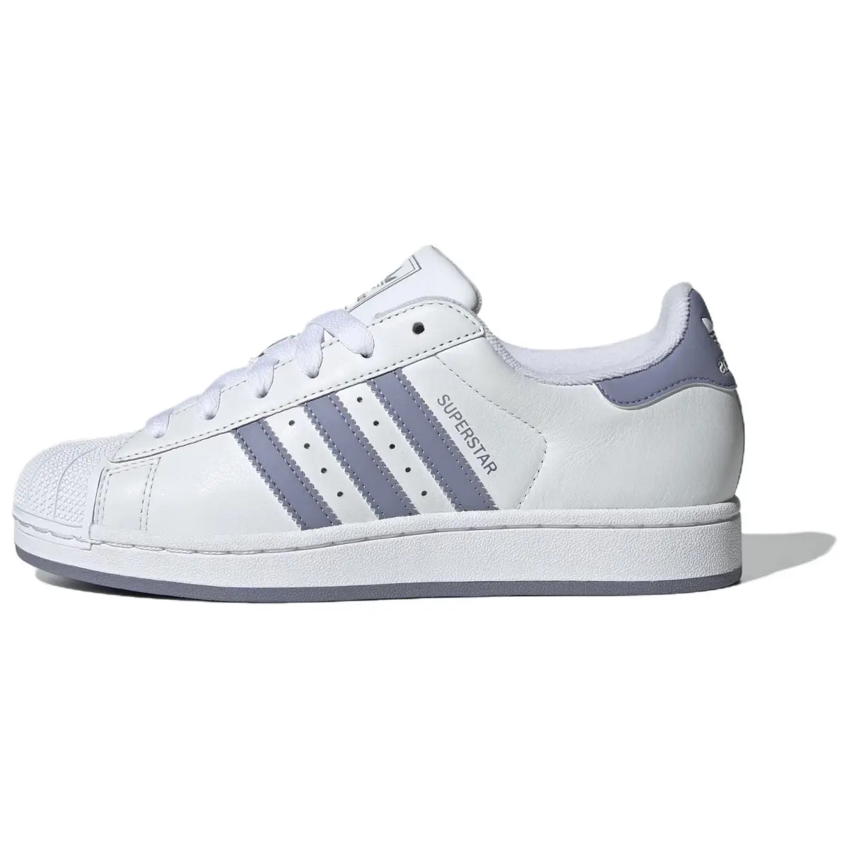 Adidas Originals Superstar 2 Abrasion Resistant Low top Skateboard Shoes Women's White Purple