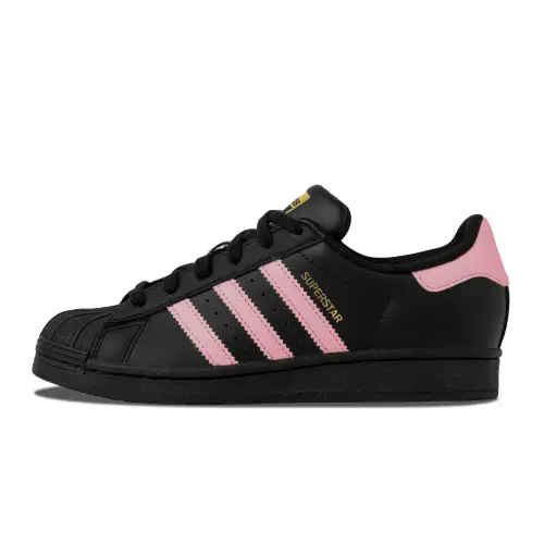 Adidas Originals SUPERSTAR Slip Resistant Abrasion Resistant Low top Skateboard Shoes Unisex Black Pink