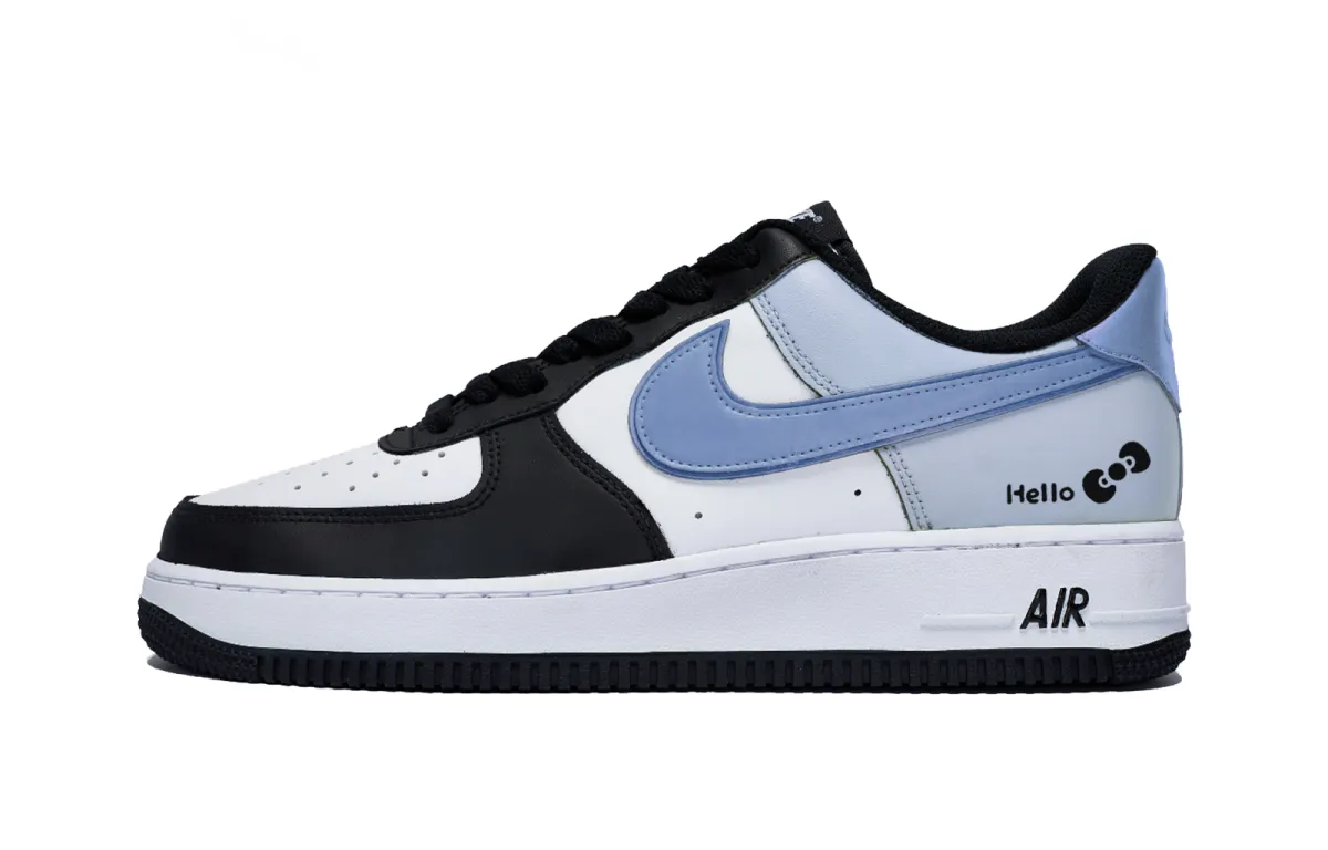 Nike Air Force 1 Puppy Fragment Low top Skateboard Shoes Men's White Blue