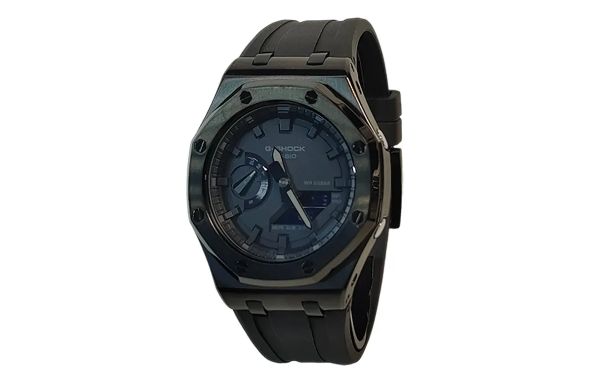CASIO Men Liquid Crystal/Analog Dual Display Series 44mm Black Watch
