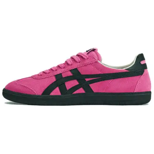 Onitsuka Tiger Tokuten Textile, Split Cow Leather Low top Skateboard Shoes Unisex Dark Pink