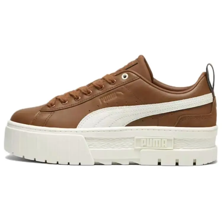 PUMA Mayze Comfortable Abrasion Resistant Abrasion Resistant Low top Skateboard Shoes Women's Brown