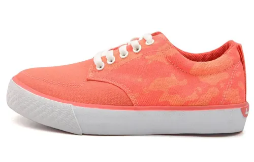 Li Ning Skateboard Shoes Women's Low Top Orange/White