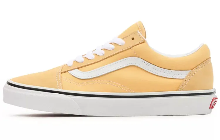 Vans Casual Low top Skateboard Shoes Women's Yellow White