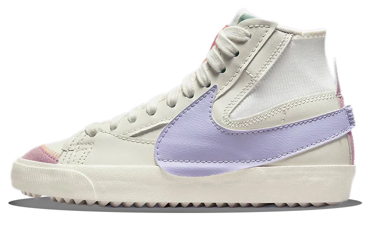Nike Blazer 77 Jumbo 'Sail And Pure Violet' Mid top Skateboard Shoes Unisex White Purple Pink