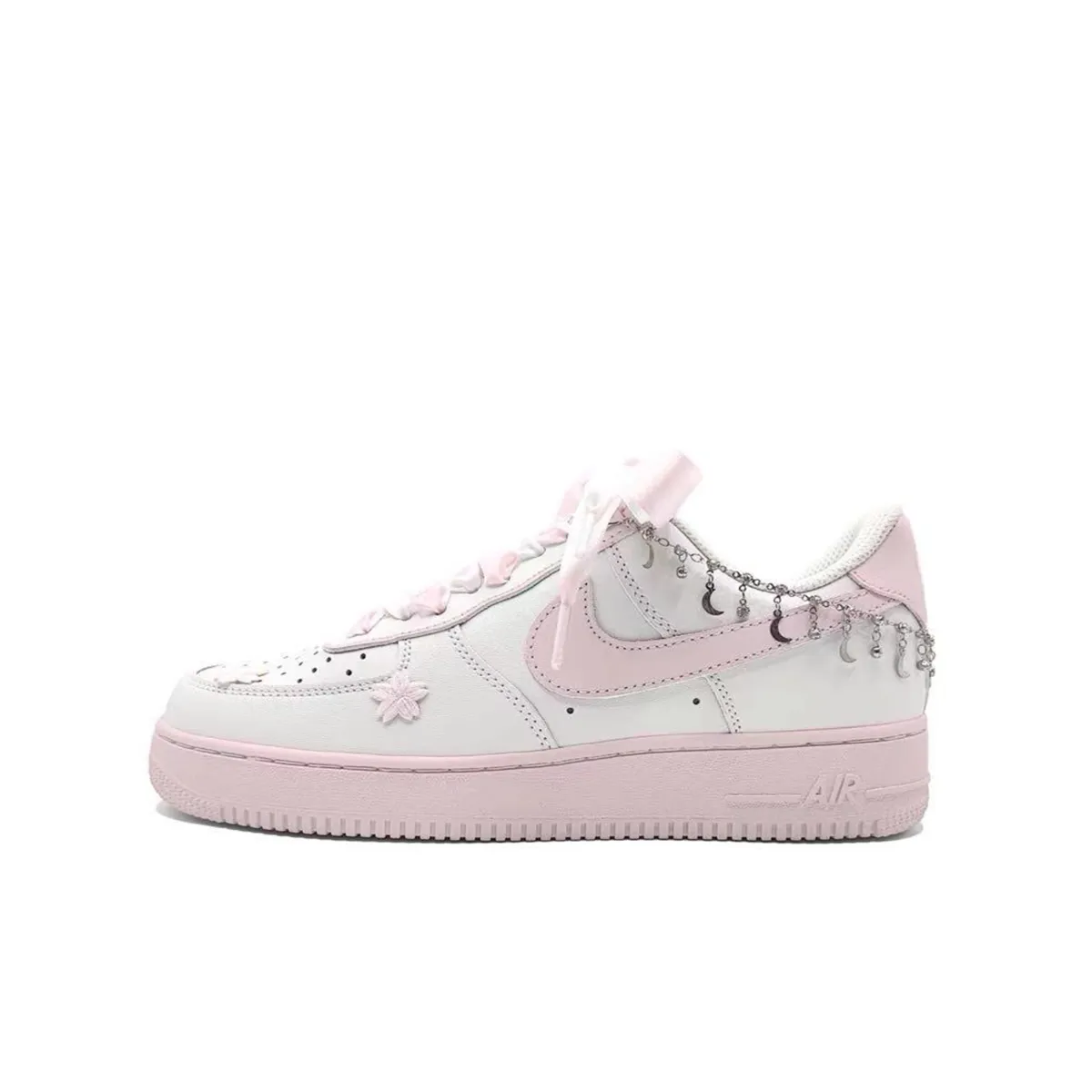 Nike Air Force 1 Slip Resistant Abrasion Resistant Low top Skateboard Shoes Unisex Cherry Blossom Pink