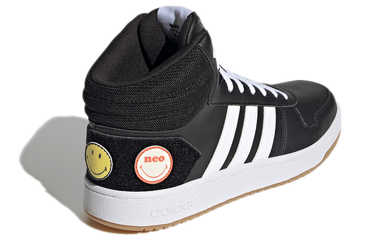 Мужские кроссовки adidas neo Hoops 2.0 Mid (черно-белые) — Чёрный / белый — фото 4