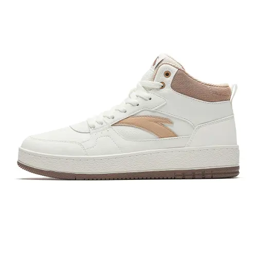 Anta First Year High Top High top Skateboard Shoes Women's Ivory White/Light Walnut