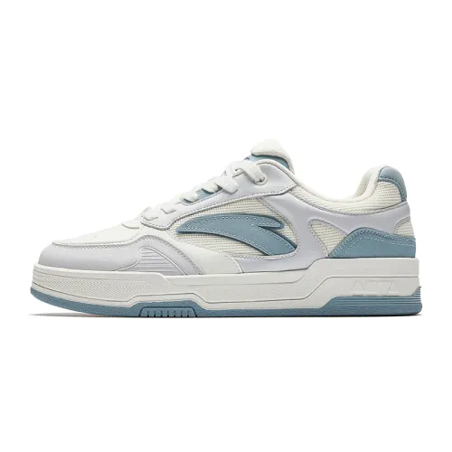 Anta Cyber Slip Resistant Low top Skateboard Shoes Men's White Gray Blue
