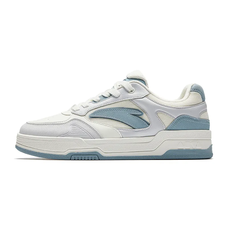 Anta Cyber Slip Resistant Low top Skateboard Shoes Men's White Gray Blue