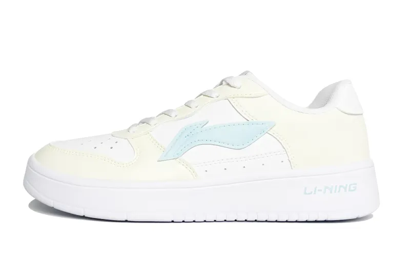 Li Ning Floating Boat Slip Resistant, Abrasion Resistant, Breathable Low top Skateboard Shoes Unisex Cream Yellow
