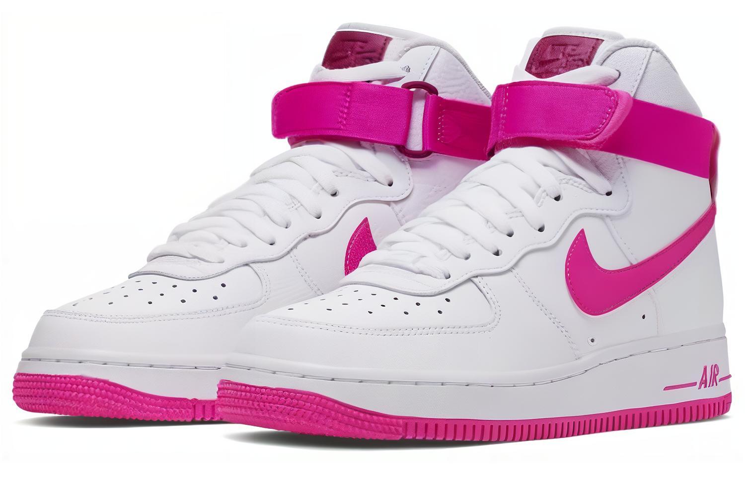 Женские кроссовки Nike Air Force 1 (бело-розовые) — фото 3