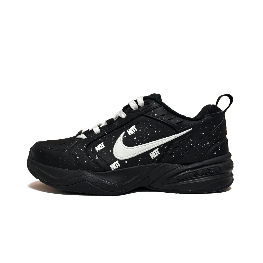 Nike Air Monarch 4 Radiant Starlight Abrasion Resistant Low top Chunky Sneakers Men's Black White