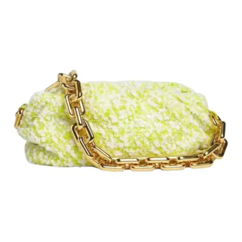 Bottega Veneta Polyamide One Shoulder Handbag Women's Seaweed/White Gold