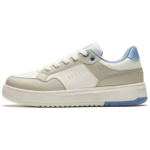 Anta Breaking Bamboo Comfortable And Trendy Slip Resistant Cushioning Low top Skateboard Shoes Men's White Brown Blue