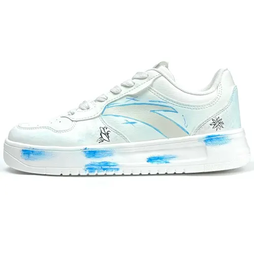 Anta Thermal Slip Resistant Cushioning Low top Skateboard Shoes Unisex Sky Blue