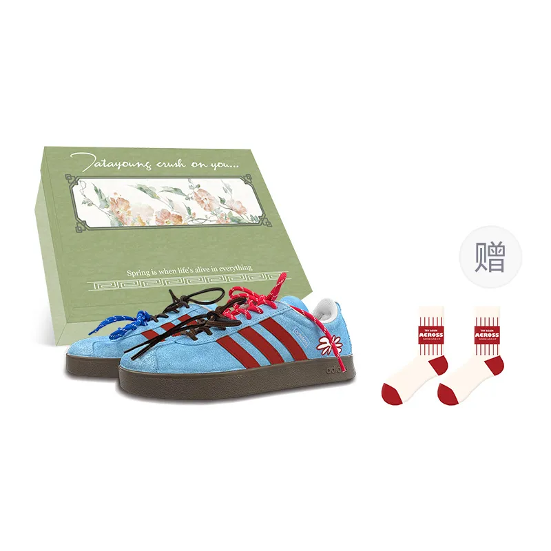 Adidas VL COURT 2.0 Slip Resistant Abrasion Resistant Low top Skateboard Shoes Unisex Blue