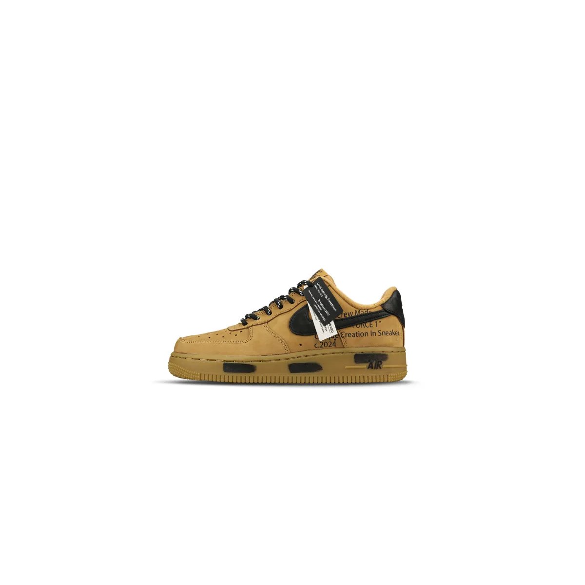 Nike Air Force 1 Slip Resistant Cushioning Low top Skateboard Shoes Unisex Black Brown