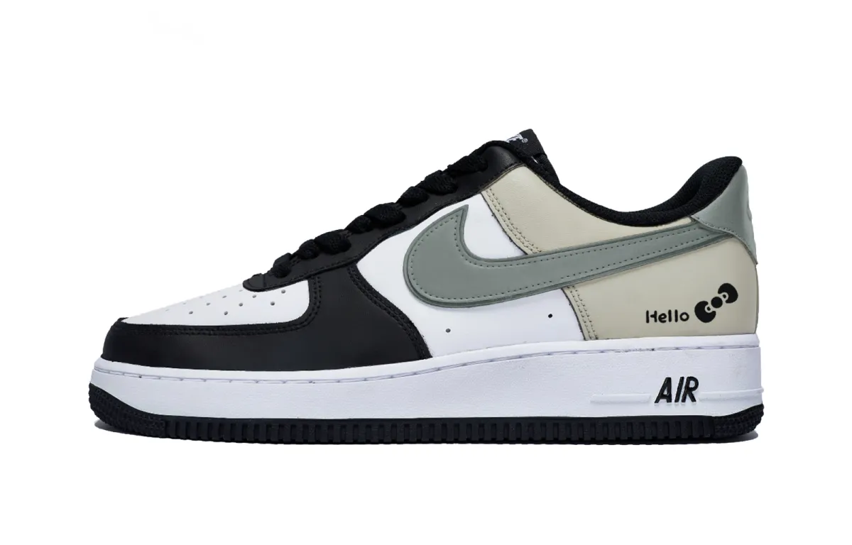 Nike Air Force 1 Hawk Moth Smog Slip Resistant Low top Skateboard Shoes Men's White Gray