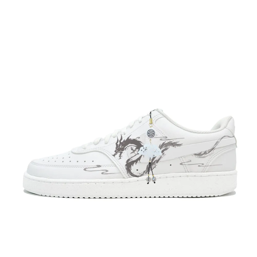 Nike Court Vision 1 Dragon Chant Jiuxiao Leather Slip Resistant Abrasion Resistant Low top Skateboard Shoes Men's