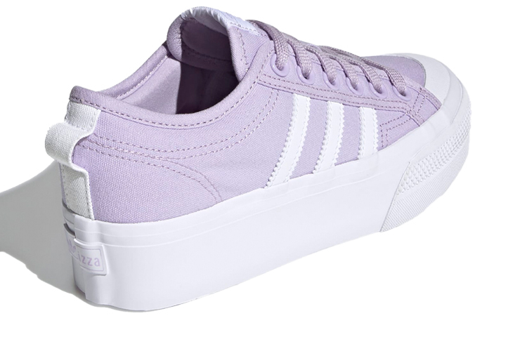 Женские кеды adidas originals NIZZA Platform (лилово-белые) — фото 4