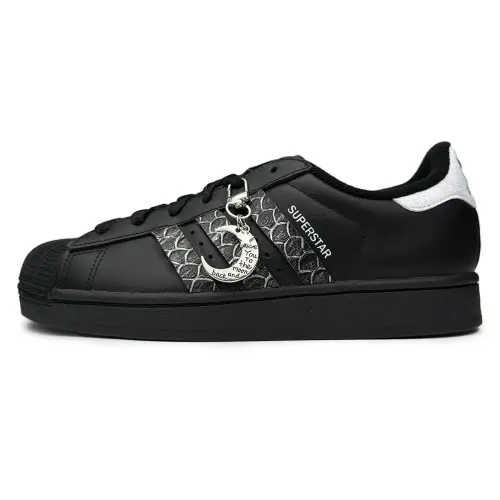Adidas Originals Superstar 2 Abrasion Resistant Low top Skateboard Shoes Unisex Black