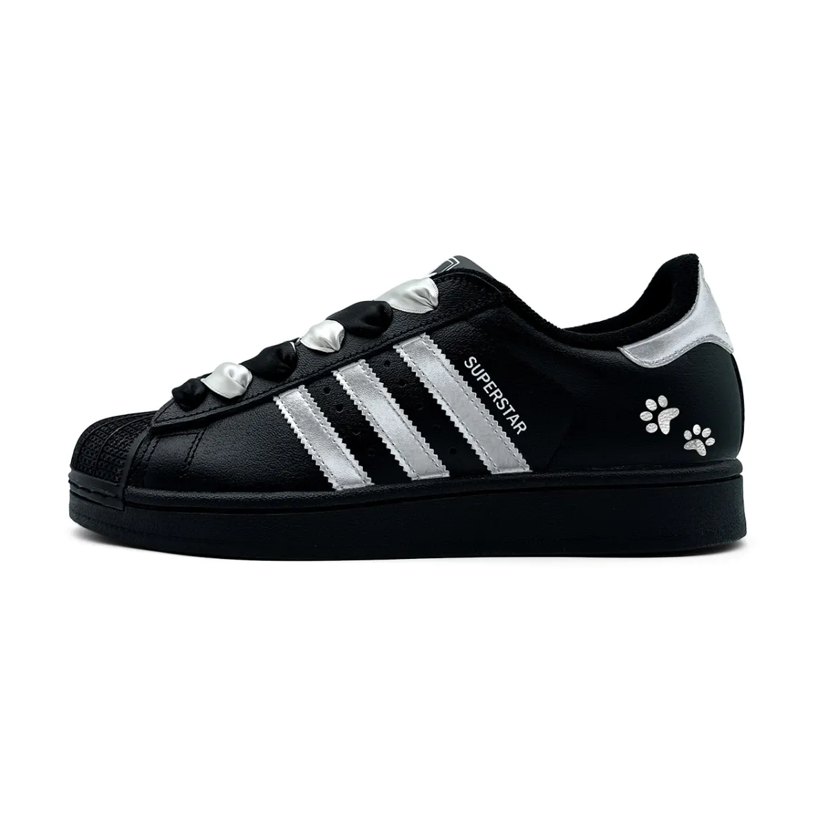 Adidas Originals Superstar 2 Comfortable Low top Skateboard Shoes Women's Black Silver