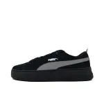 PUMA Smash Platform Pitch Black Cushioning, Wear Resistant Low top Skateboard Shoes Women's Black Gray