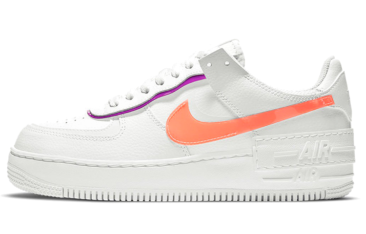 Кроссовки Nike Air Force 1 Shadow (бело-оранжево-розовые) — фото 2