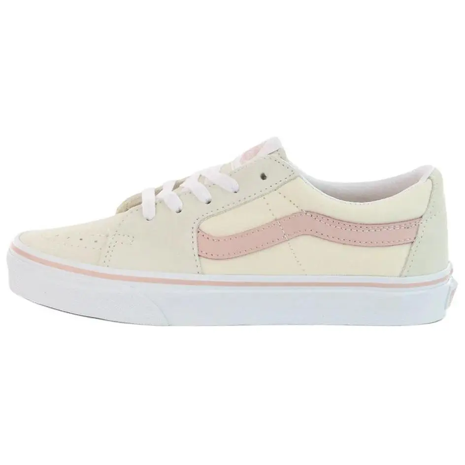 Vans SK8 Comfortable Low top Skateboard Shoes Unisex Beige Pink