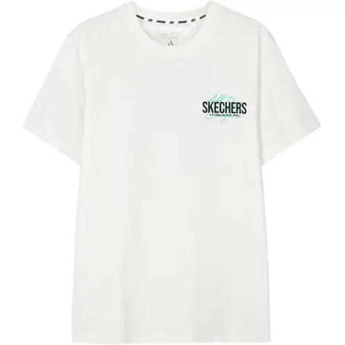 Skechers T Shirt Unisex Marshmallow White