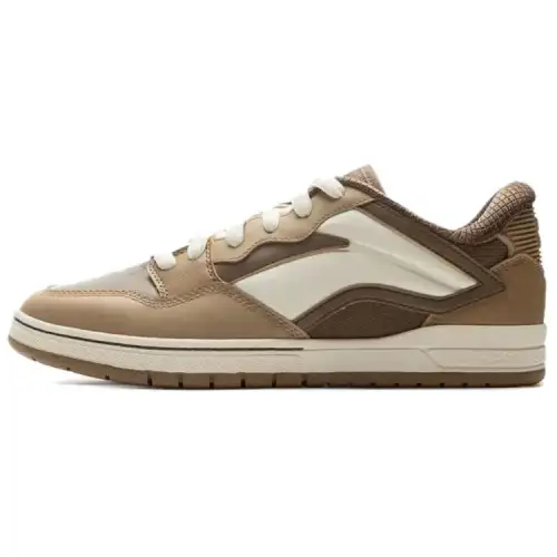 Li Ning Wave PRO Slip Resistant Abrasion Resistant Low top Skateboard Shoes Men's Brown Green