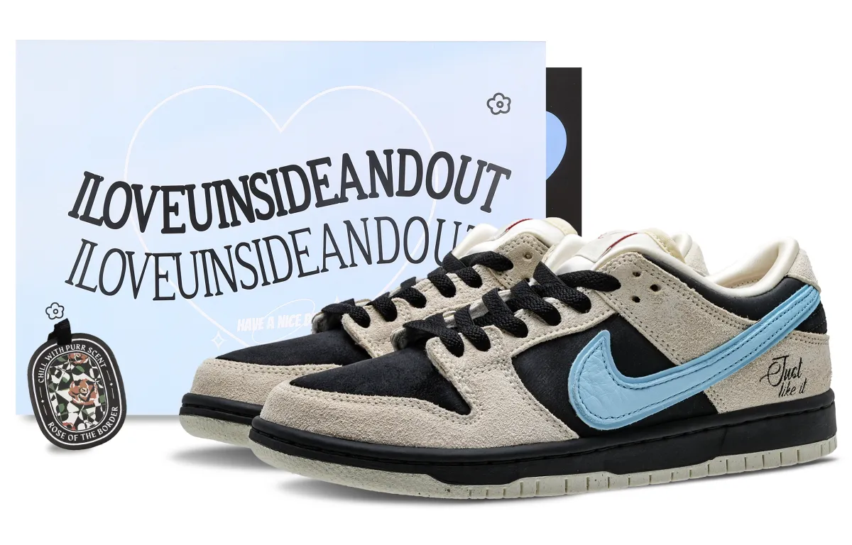 Nike Dunk Dolphin Thermal Slip Resistant And Abrasion Resistant Low top Skateboard Shoes Unisex Black Gray Blue
