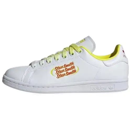 Adidas Originals Stan Smith Breathable Low top Skateboard Shoes Women's White Yellow Green