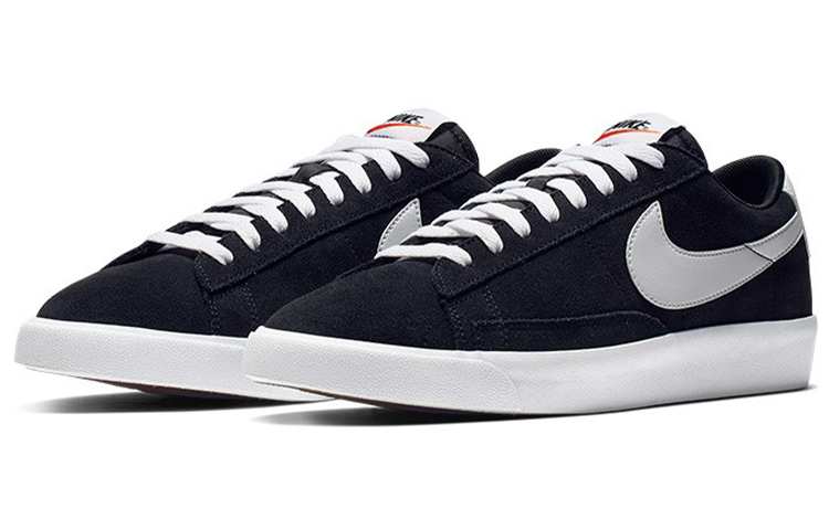Кеды Nike Blazer PRM VNTG Suede (черный / белый) — Чёрный / белый — фото 3