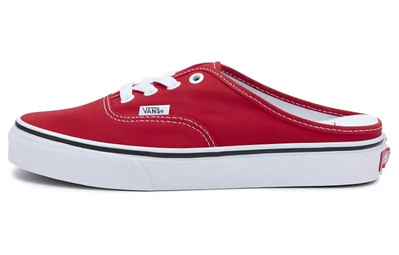 Vans Canvas Cushioning Abrasion Resistant Lightweight Breathable Low top Skateboard Shoes Unisex Red