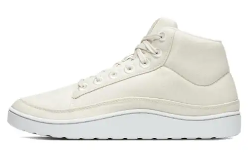 Allbirds Canvas Pacer Mid Slip Resistant Cushioning Mid top Skateboard Shoes Men's Natural White