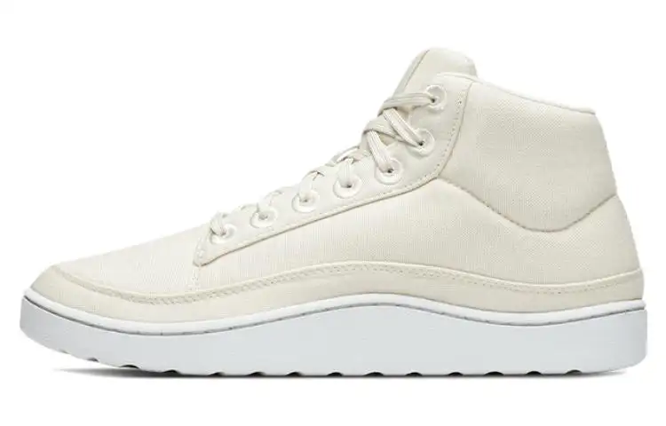 Allbirds Canvas Pacer Mid Slip Resistant Cushioning Mid top Skateboard Shoes Men's Natural White