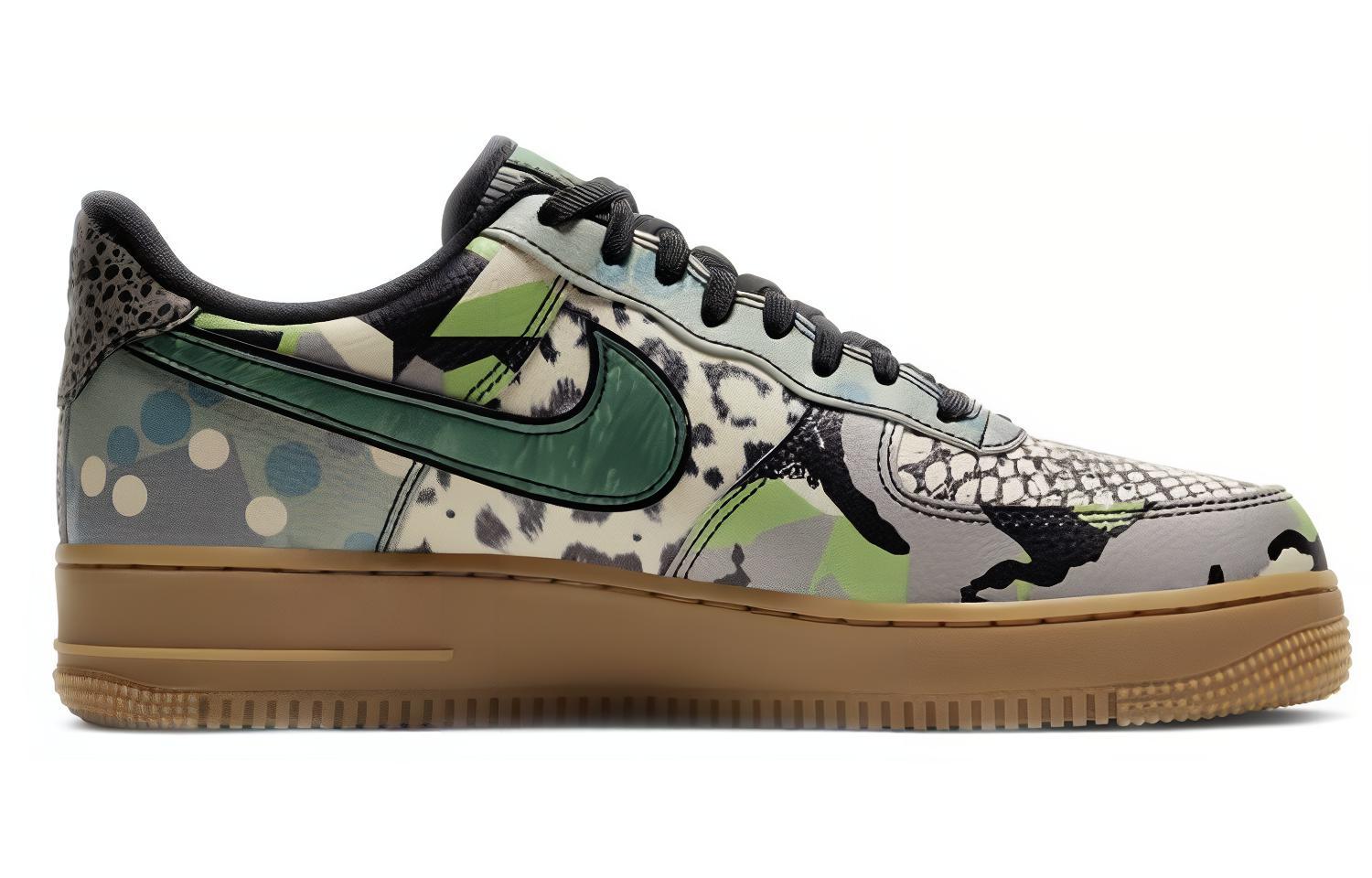 Кроссовки Nike Air Force 1 QS City of Dreams (зеленые) — Коричневыйзелёный — фото 2