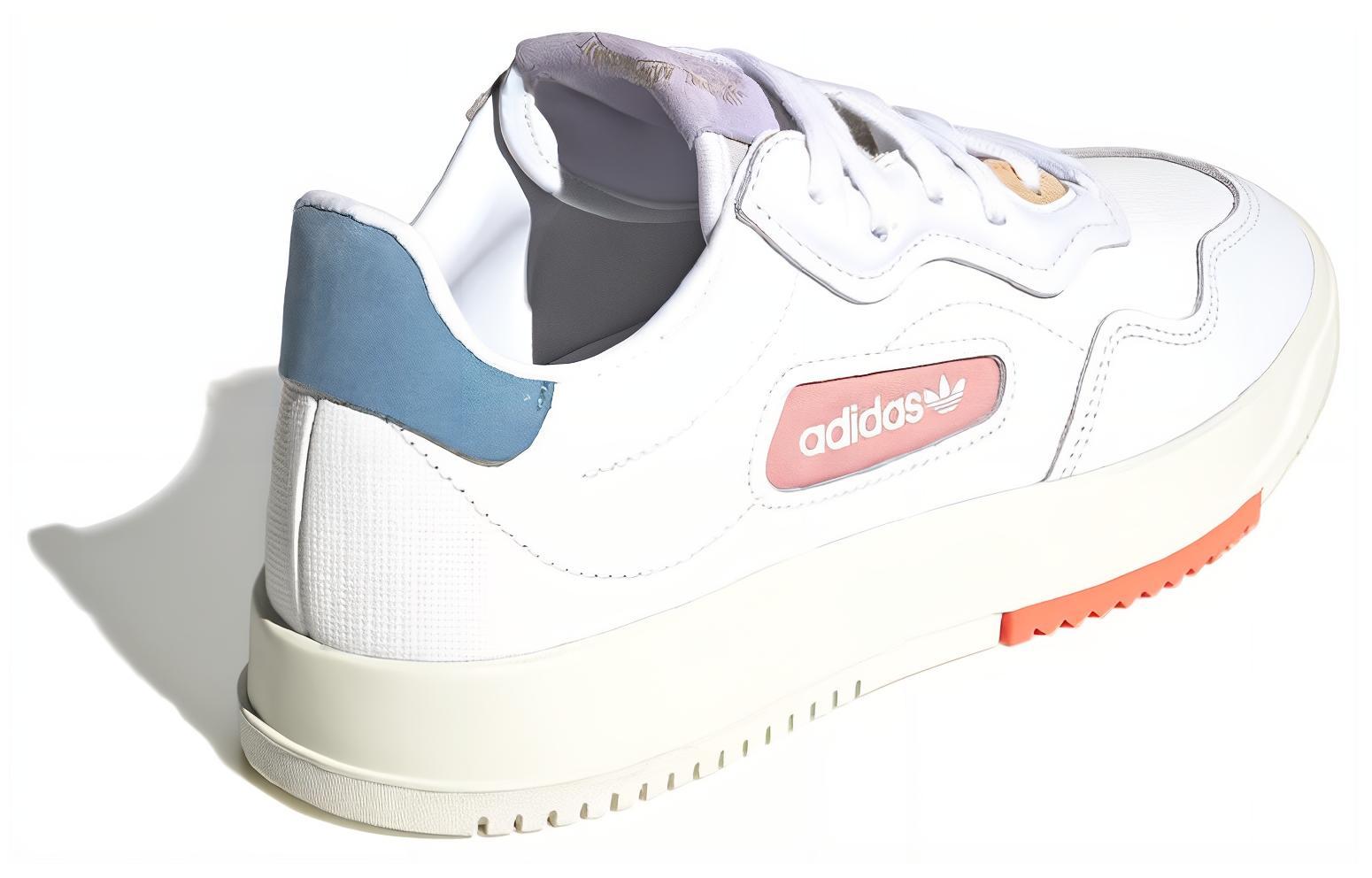 Женские кеды adidas originals Premiere Sc (бело-фиолетово-розовые) — фото 4