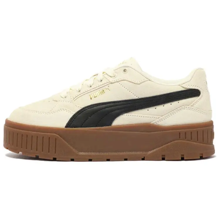 PUMA Karmen II Comfortable And Lightweight Abrasion Resistant Low top Skateboard Shoes Women's Ecru