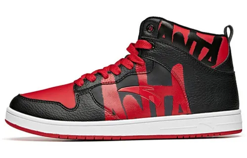 Anta Textile, Synthetic Leather Coverage Slip Resistant High top Skateboard Shoes Men's